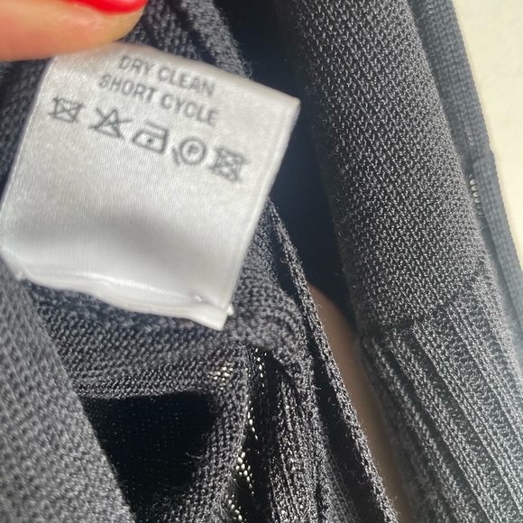 Per Se Womens Sz M Black Open Knit Long Cardigan Duster Sweater Boho Festival - Picture 8 of 16